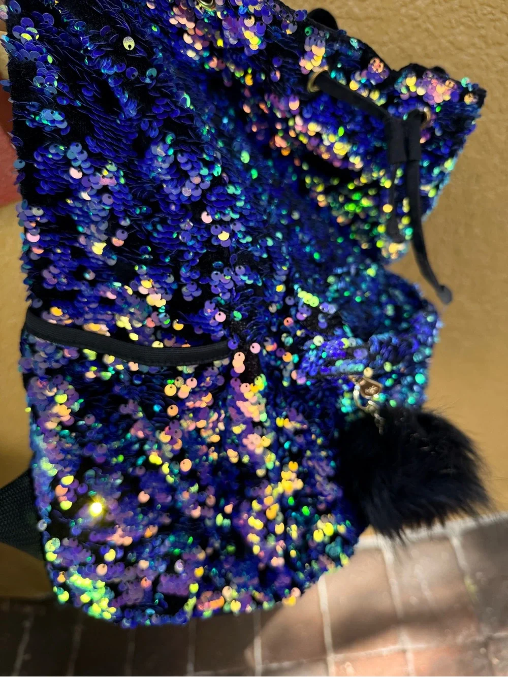 Justice Iridescent Sequin Backpack in Blue and Multicolor